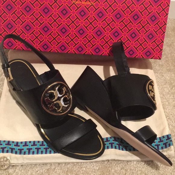 Tory Burch Shoes - Tory Burch Metal Miller 65MM Wedge Sandal Heel 7.5